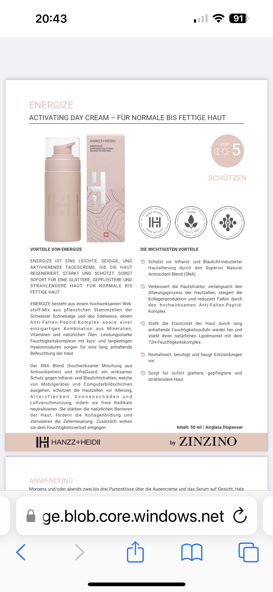 ENERGIZE Day Cream Aktivierende Tagescreme für normale bis fettige Haut – Schweizer Energie für Deine Haut.