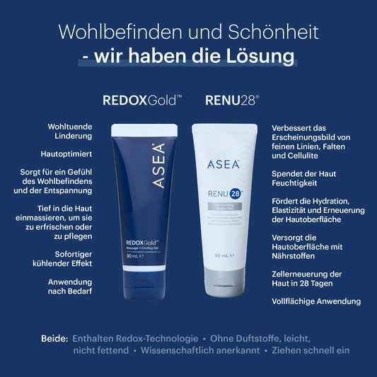 Asea Gold. ASEA REDOXGold™ – Beruhigendes Massagegel mit Redox-Power für Muskeln, Haut & Wohlbefinden.