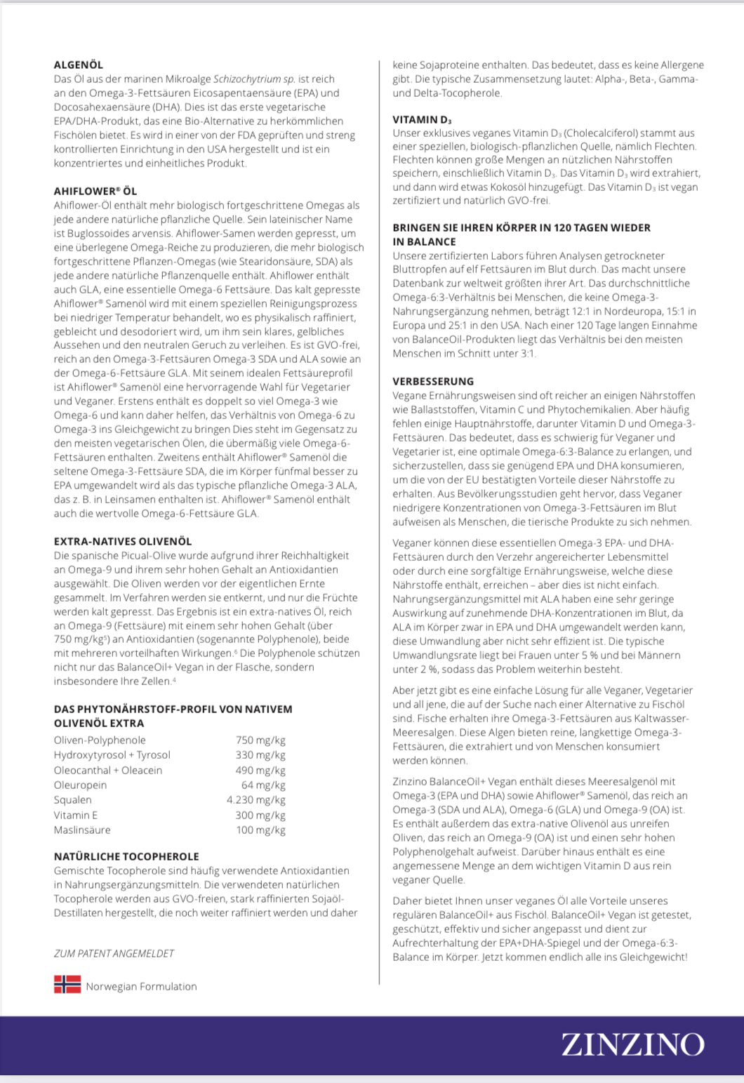 BalanceOil+ Vegan Veganes Omega-3 Balance-Öl mit Zitronengeschmack – Für Deine innere Balance & Gesundheit.
