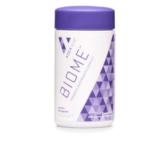 ASEA® VIA™ Biome ASEA VIA™ Biome – Pro- und Präbiotika für eine gesunde Darmflora & starke Abwehrkräfte.