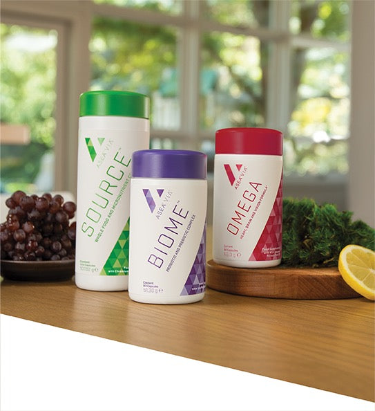 ASEA® VIA™ Biome ASEA VIA™ Biome – Pro- und Präbiotika für eine gesunde Darmflora & starke Abwehrkräfte.